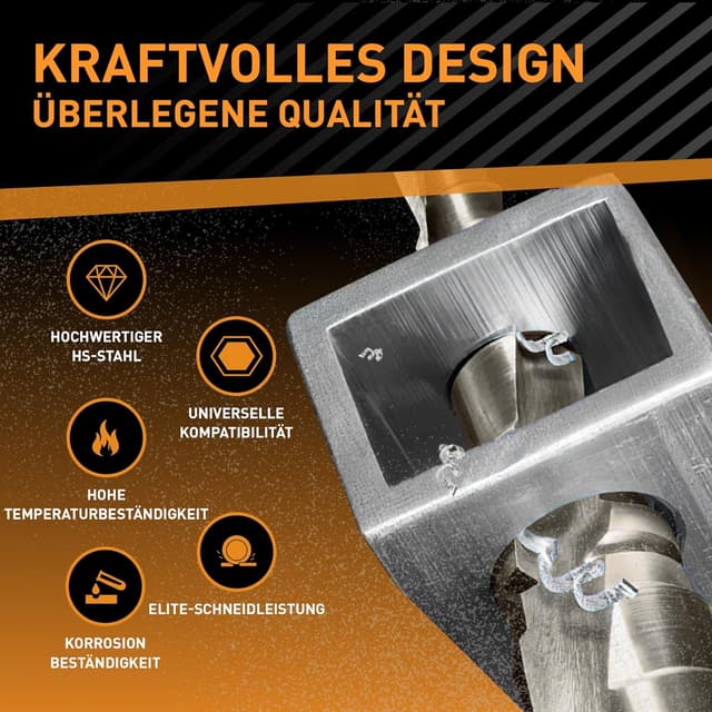 Detalle 2 de Hardtwerk punta per trapano a gradini in HSS, diametro 4–32 mm con codolo triangolare universale