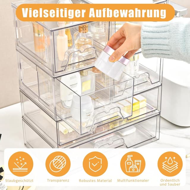 Detalle 1 de Stebopum 4er Stapelbox für Kosmetik 30,7 cm