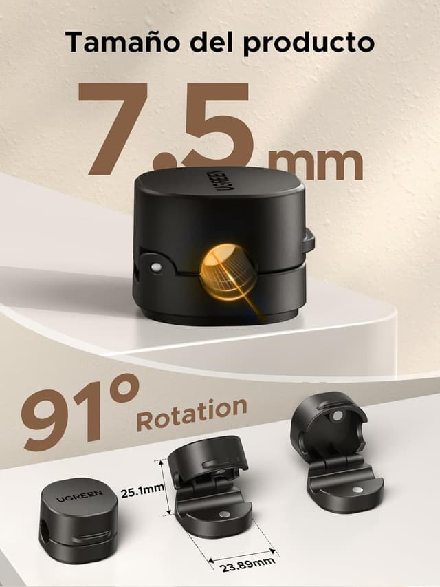 Thumbnail 5 de UGREEN Clip de Cable magnético 7,5 mm 6 unidades