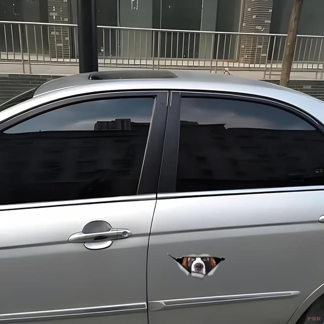 Thumbnail 4 de TIZIKJ Autoaufkleber Bernhardiner 22 cm