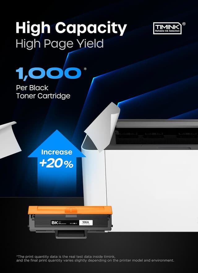 Detalle de Timink 106A W1106A toner cartridge, 2000 pages