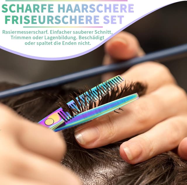 Thumbnail 1 de Purple Bird 10-piece hairdressing scissors kit ✂