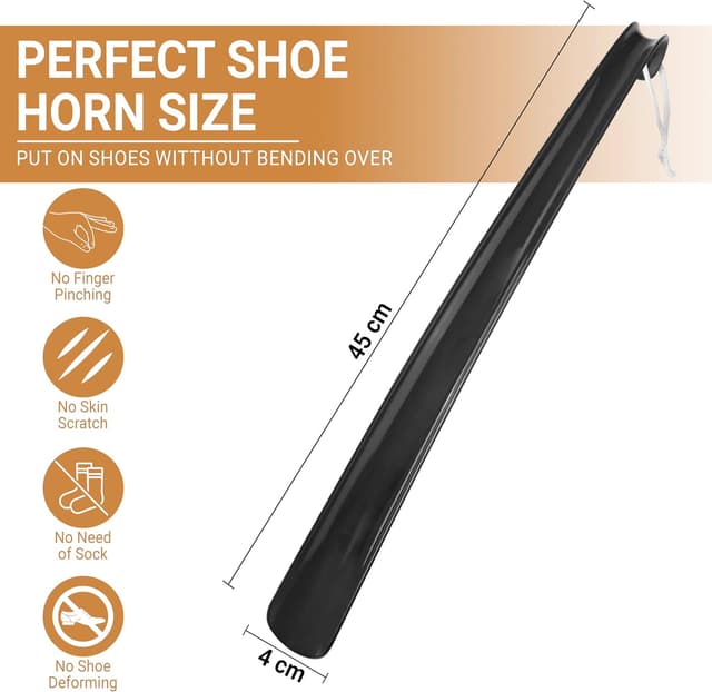 Detalle de FADII long-handled shoe horn (45cm + 22cm) – pack of 2