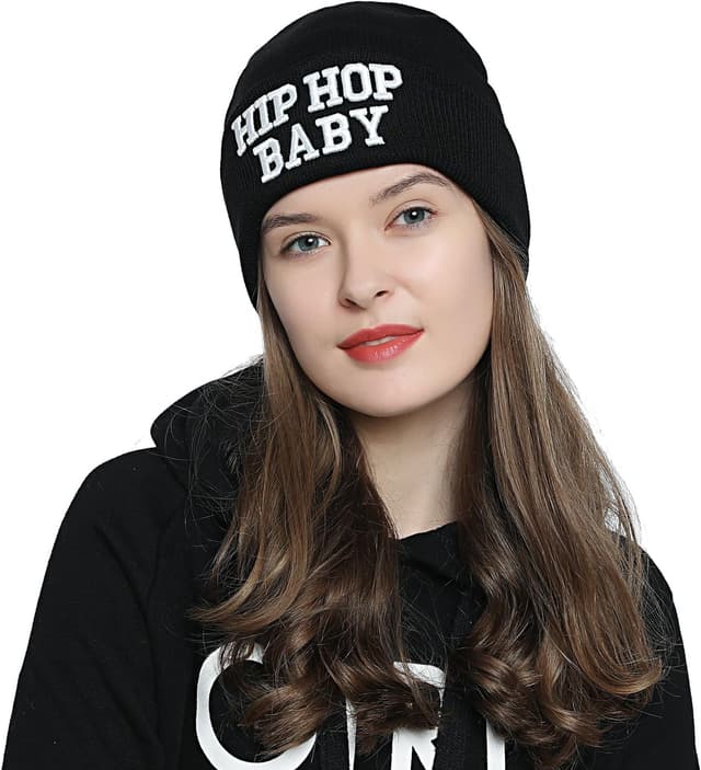 Thumbnail 6 de DonDon femme bonnet beanie d’hiver noir avec statement