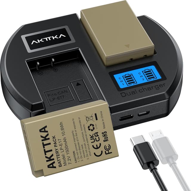 Detalle de AKTTKA LP-E17 Dual USB-C