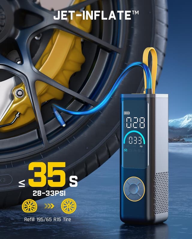 Detalle 2 de Fanttik X9 APEX Portable Tire Inflator 150 PSI ⛽