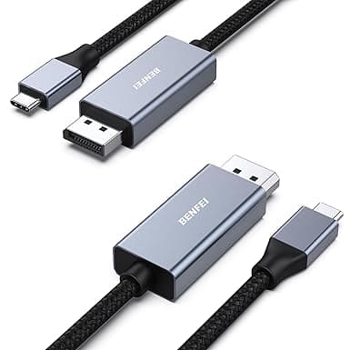 Detalle de BENFEI Cable USB-C a DisplayPort 4K, 1.8M - 2 Pack