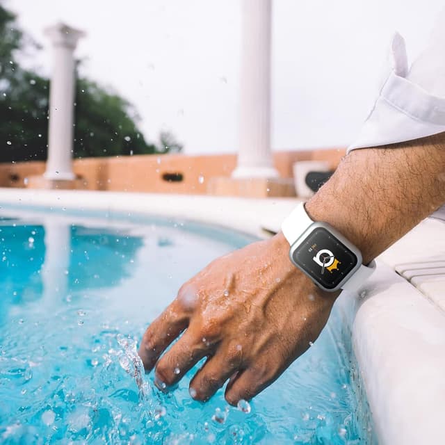 Detalle de Adepoy 2-Pack Waterproof Screen Protector & Hard Case for Apple Watch Series 8/7 (41mm)