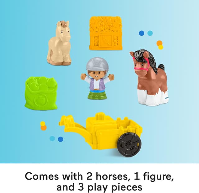Detalle 1 de Fisher-Price Little People Friendly Horses Stable Playset (HWR84)