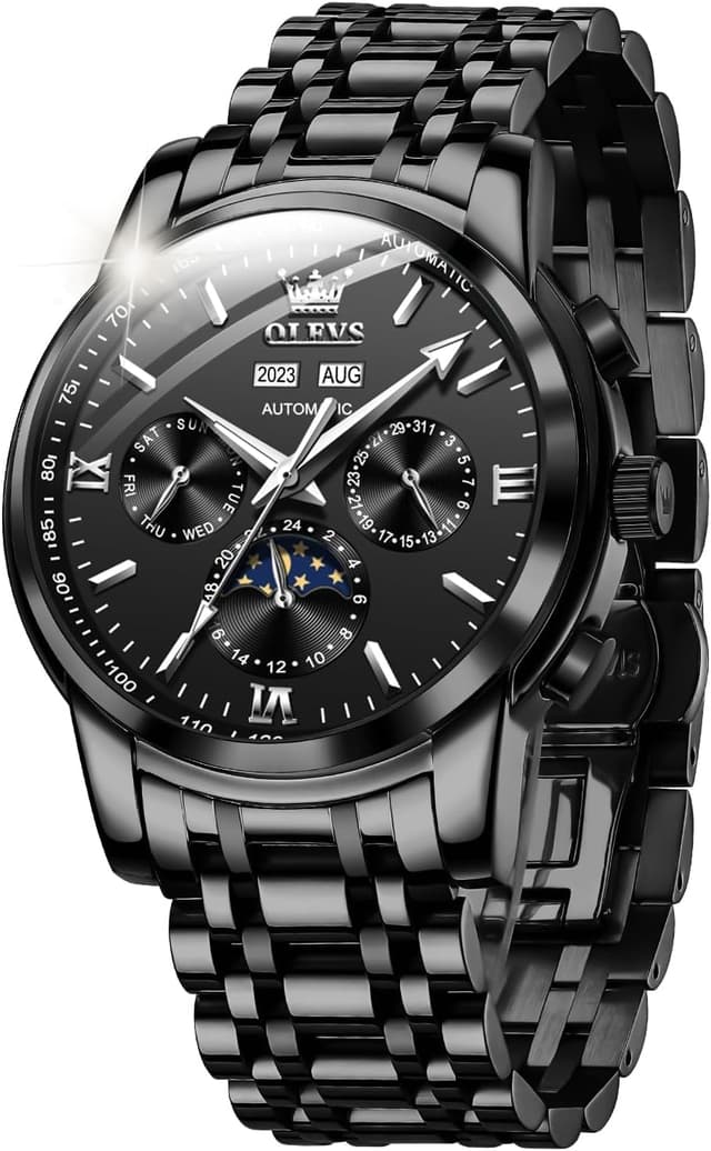 Detalle de OUPINKE Herrenuhr Automatik mit Mondphase