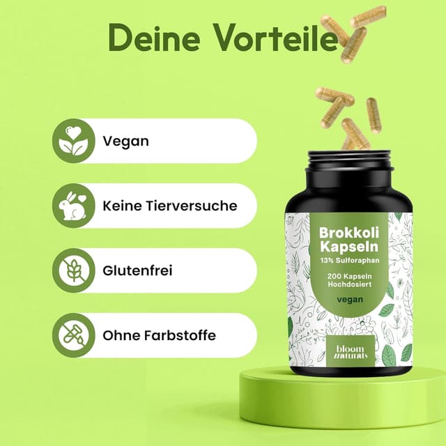 Thumbnail 3 de Bloom Naturals Brokkoli Kapseln Sulforaphan Hochdosiert