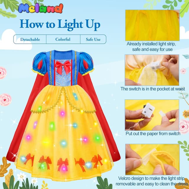 Detalle 2 de MELAND Princess Light Up Dress 3-10