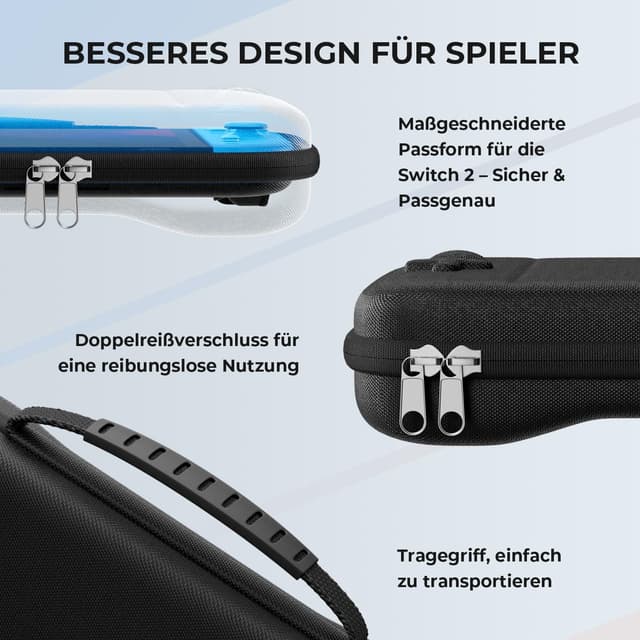 Thumbnail 4 de ECHTPower Tasche für 2025 Switch 2 – Reisetasche mit 10 Spielkassetten