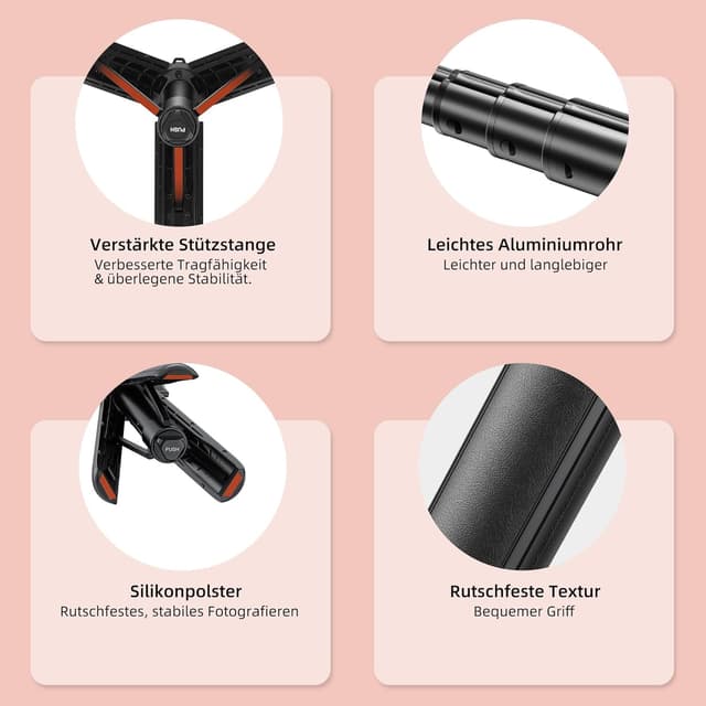 Thumbnail 4 de 51cm Selfie Stick Stativ für GoPro Hero 14/13/12/11/Max