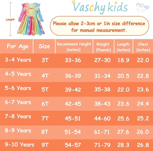 Thumbnail 6 de Robe VASCHY pour fille en coton imprimé licorne, manches longues et longueur au genou (3-10 ans)