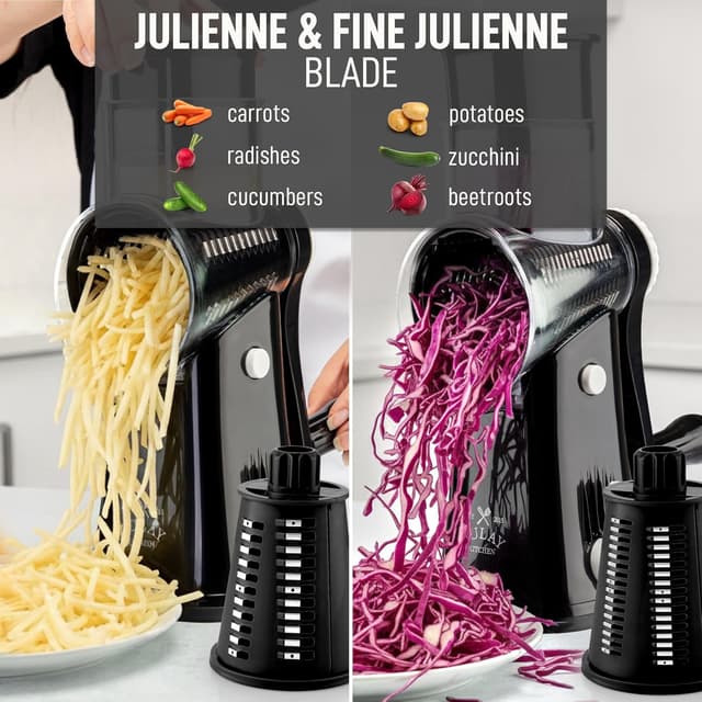 Thumbnail 5 de Zulay Kitchen Rotary Cheese Grater 5 🧀