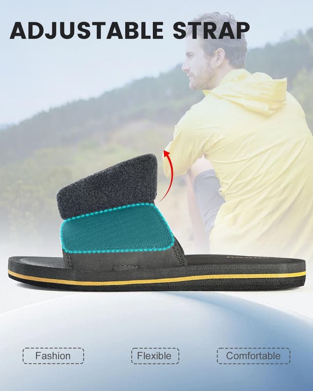 Detalle de LANGDU claquettes homme pour la piscine réglables, gris (30,42 EU)