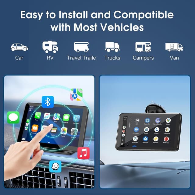 Thumbnail 6 de Carplay 7" Wireless Portable Screen