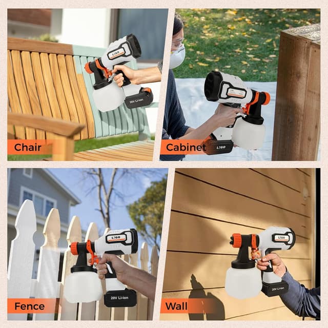 Detalle de LIGO Cordless Paint Sprayer 20V HVLP 4.0Ah