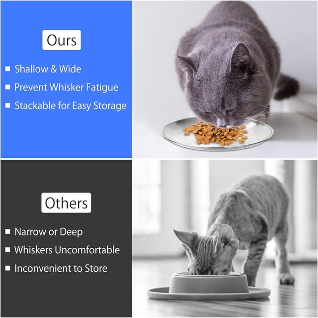 Thumbnail 4 de UOCAI Katzennapf Flach Edelstahl 14 cm