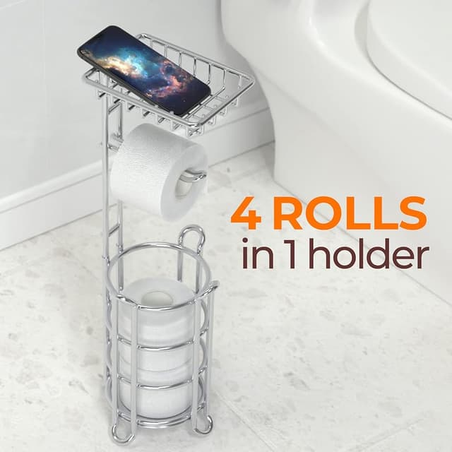 Thumbnail 4 de TreeLen Portarrollos Independiente con estante para móvil