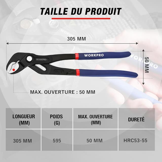 Thumbnail 2 de WORKPRO Pince multiprise 305 mm