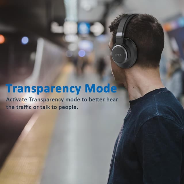 Detalle 2 de KVIDIO Active Noise Cancelling Headphones 70h