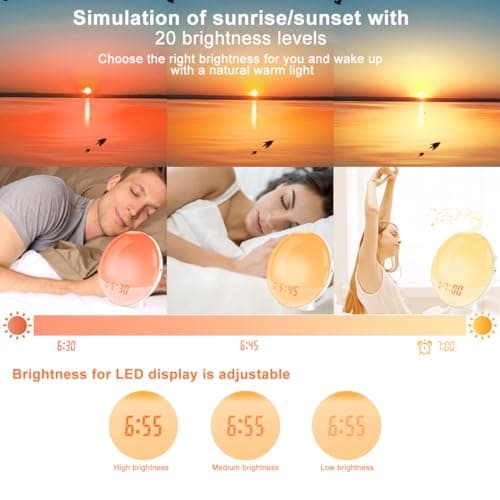 Detalle 2 de Bawoo Modelo estándar reloj despertador 20 niveles de brillo