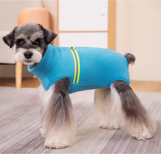 Thumbnail 6 de BT Bear Cosy Polar Fleece Coat for Dogs (Full-body jacket) – Blue, Size L
