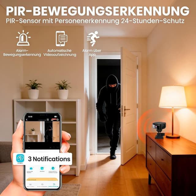 Detalle 2 de Mini Kamera für 4K WLAN Überwachung