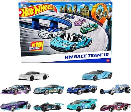Detalle de Hot Wheels Pack 10 Coches de Carreras 🚗 Incluye Corvette, Lamborghini y McLaren