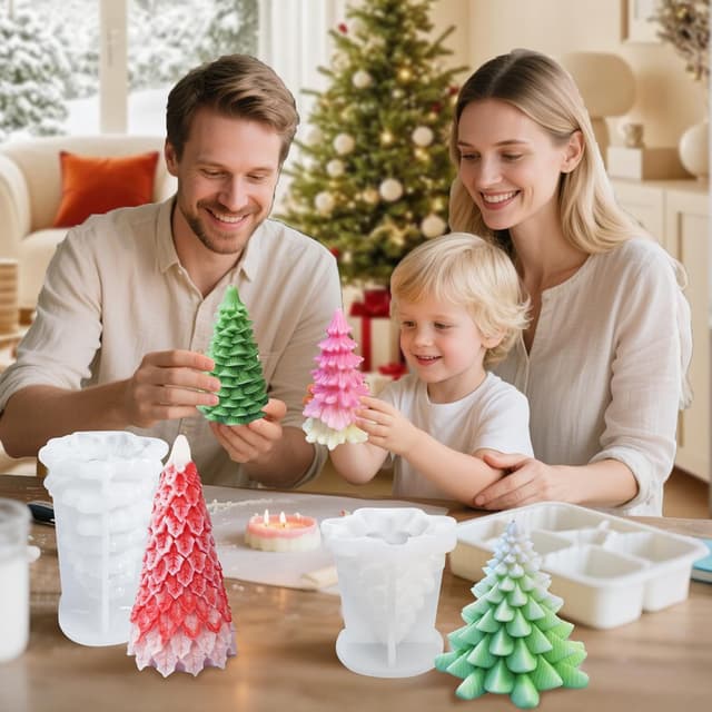 Thumbnail 6 de Moule à bougie Noël 4 pièces 🎄