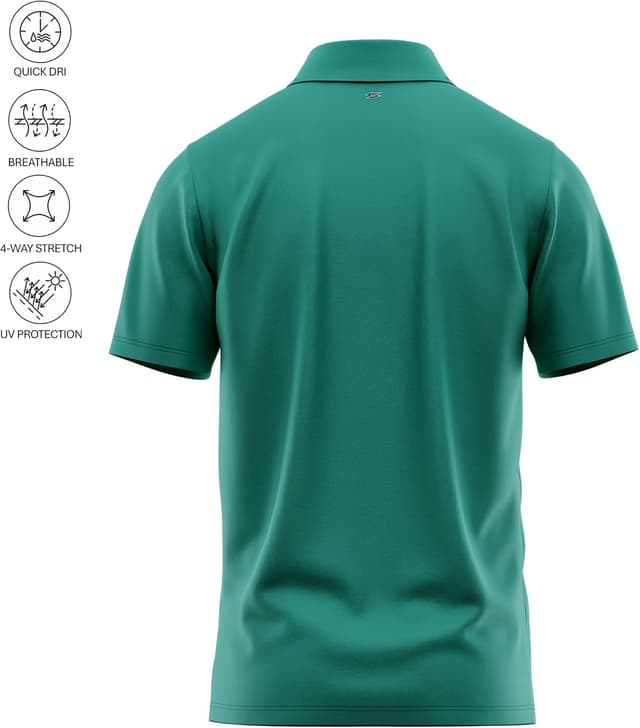 Detalle de Funny Parody Golf Polo Shirt – UPF 40 Quick-Dry Moisture-Wicking Relaxed Fit