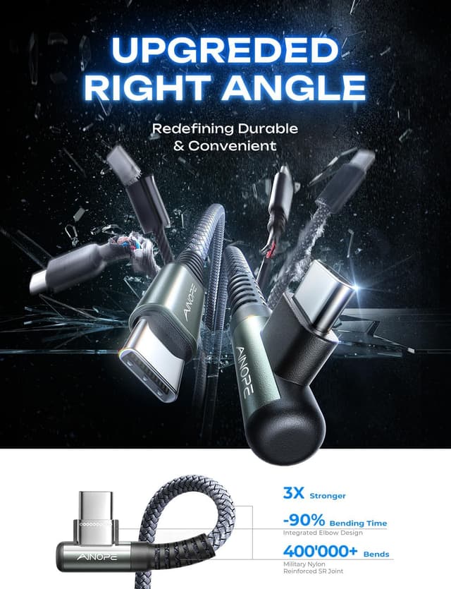 Detalle 2 de AINOPE 2M USB-C to USB-C 60W fast charging cable