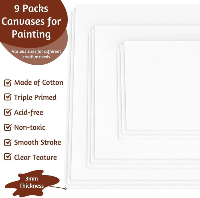Detalle de Koncci Canvas Panels Set-9 Packs (20x20, 20x30, 30x40)