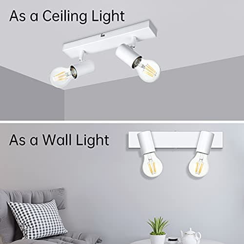 Detalle 2 de Dehobo Lampara Techo 2 Focos e27 Ajustable