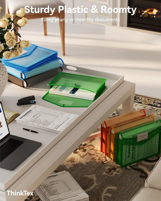 Detalle de A4 plastic file folder 5 pcs, ThinkTex 33cm