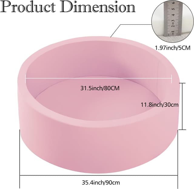 Thumbnail 4 de SHJADE Baby Ball Pit 35.4" Soft Foam Playpen