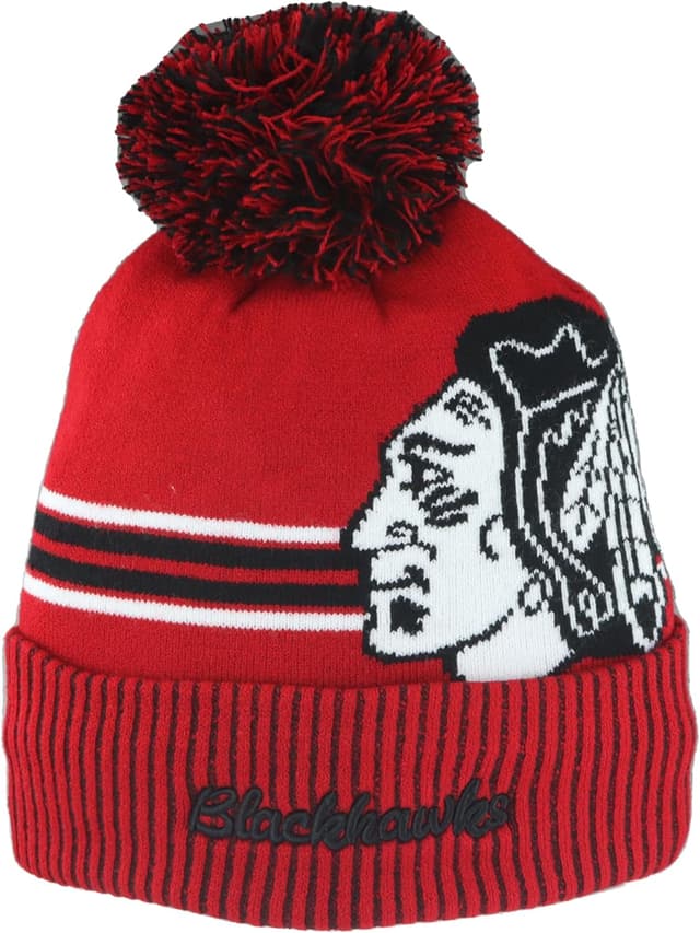 Detalle de ZHATS NHL Officially Licensed Pom Rush Beanie (Unisex-Adult)