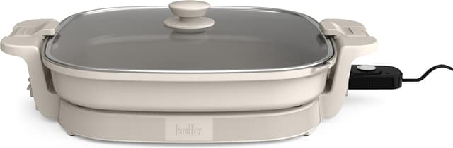 Detalle 2 de bella Make & Take XL Electric Skillet (14-inch) with EverGood Ceramic Nonstick Coating and Adjustable Temperature