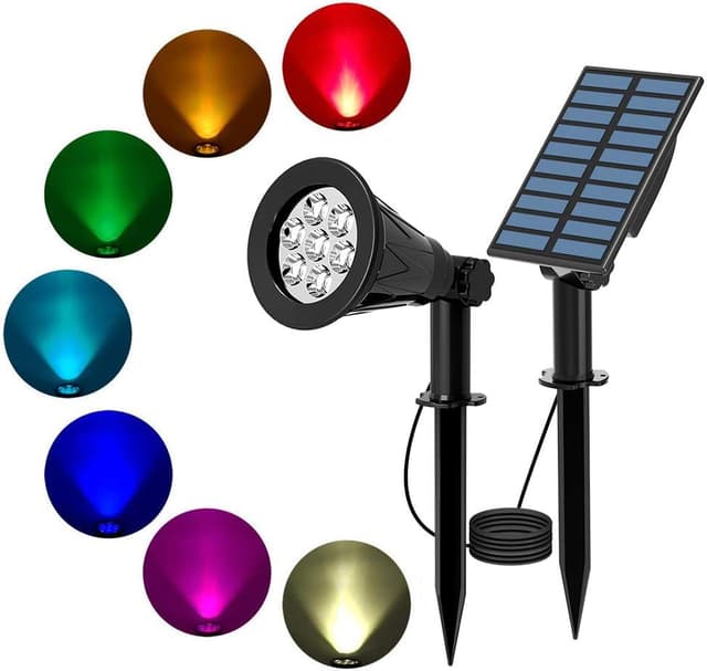 Detalle de T-SUN Solar spotlights 7 LED IP55 180°