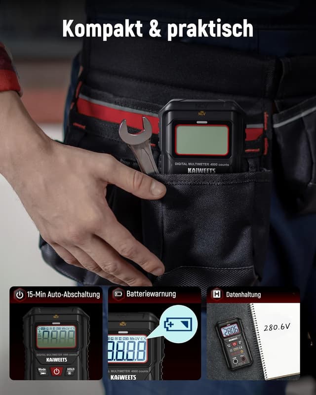 Thumbnail 6 de KAIWEETS KM200s Multimeter mit True RMS