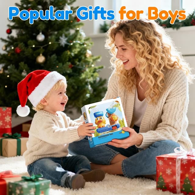 Thumbnail 6 de KmmiFF Kids Bath Toys Duck Blue Set (Duck + Spoon) with Suction Cups