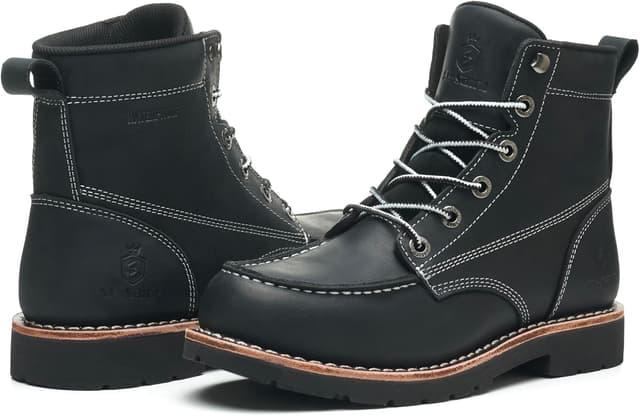 Detalle 2 de SL-Saint Bottes Moc Toe imperméables souples en cuir véritable, cousues type welts, cheville – fait à la main