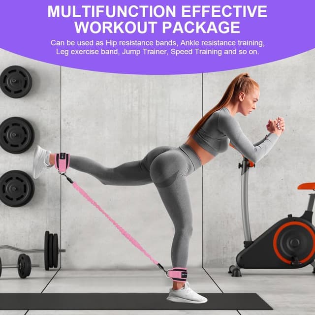 Detalle de flintronic : sangle de cheville réglable pour musculation et poulie (avec double anneau D)