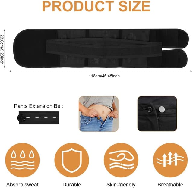 Detalle de ACWOO Ceinture post-accouchement réglable respirante pour récupération abdominale