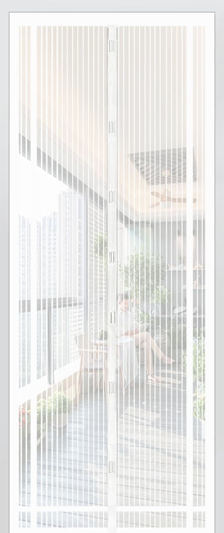 Detalle de Sekey zanzariera magnetica per porta 160x230 cm, si richiude da sola, senza forare (bianco)