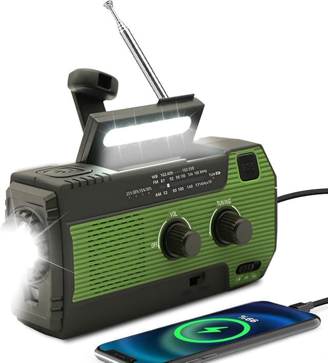 Imagen de Wind Up Solar Radio SOLARBABY Emergency Radio though self-powered with 4000 mAh battery en OfertitasTOP