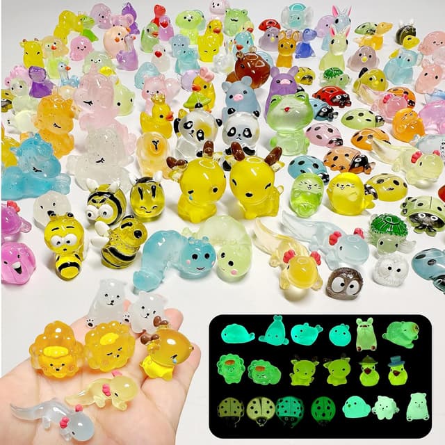 Detalle de Crahuanli 120PCS Mini Resin Animals