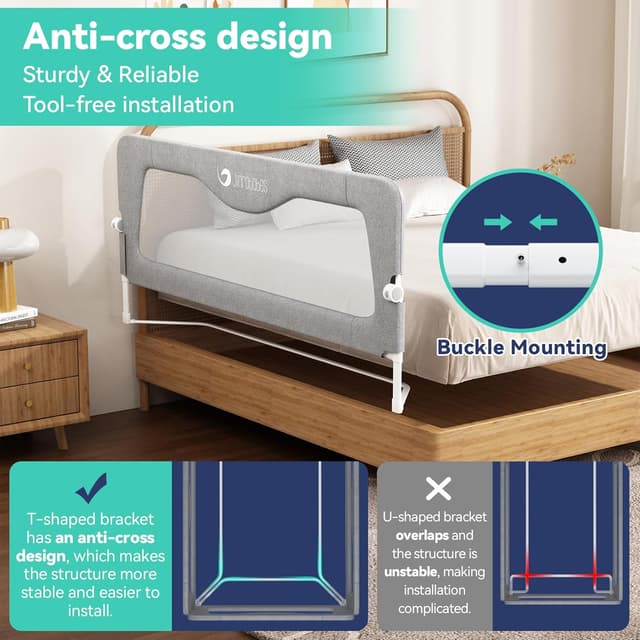 Thumbnail 4 de Jinrobabes Bed Rails for Toddlers 180cm